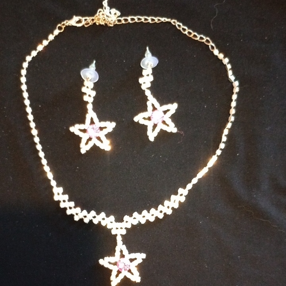Elegant Star Necklace and Earring Set